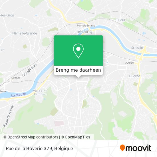 Rue de la Boverie 379 kaart