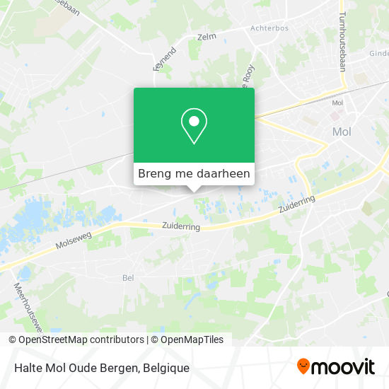 Halte Mol Oude Bergen kaart