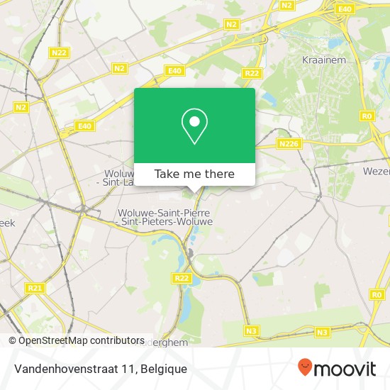 Vandenhovenstraat 11 kaart