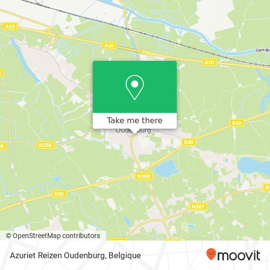 Azuriet Reizen Oudenburg kaart