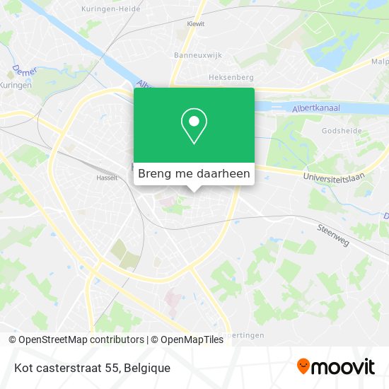 Kot casterstraat 55 kaart