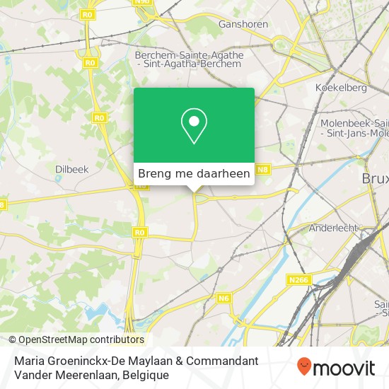 Maria Groeninckx-De Maylaan & Commandant Vander Meerenlaan kaart