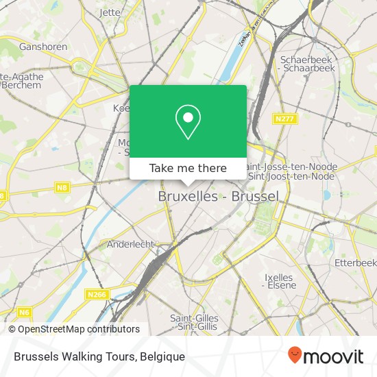 Brussels Walking Tours kaart