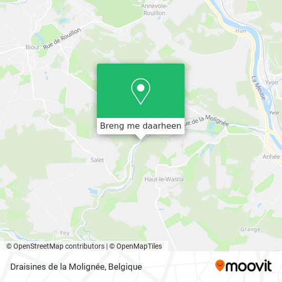 Draisines de la Molignée kaart