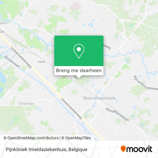 Pijnkliniek Imeldaziekenhuis kaart