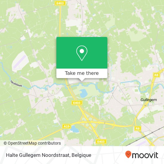 Halte Gullegem Noordstraat kaart