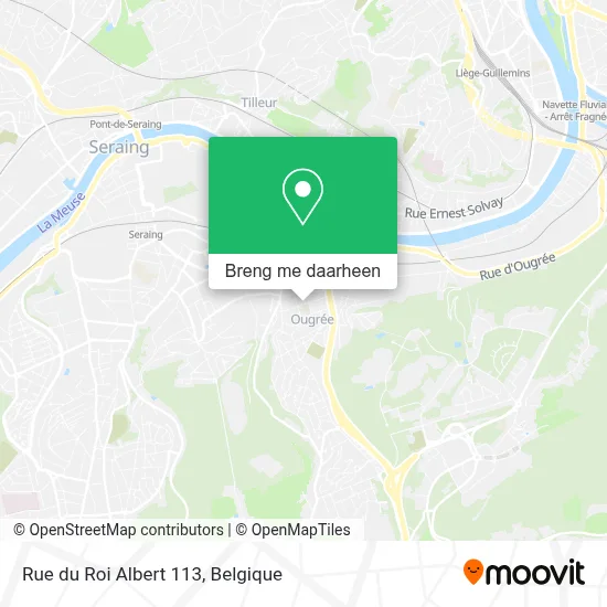 Rue du Roi Albert 113 kaart