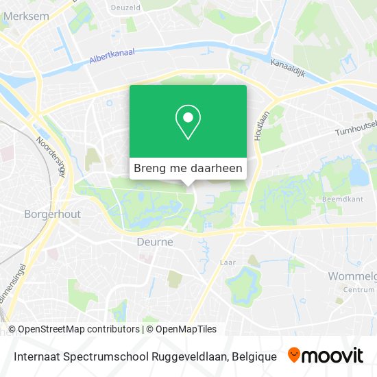 Internaat Spectrumschool Ruggeveldlaan kaart