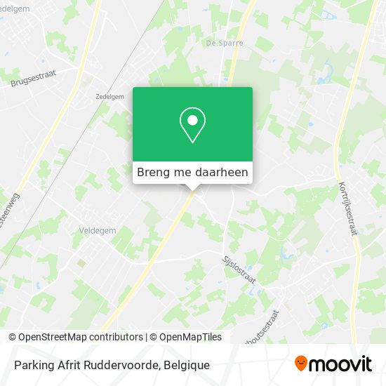 Parking Afrit Ruddervoorde kaart