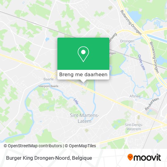 Burger King Drongen-Noord kaart