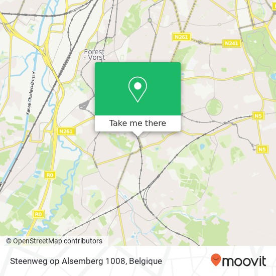 Steenweg op Alsemberg 1008 kaart