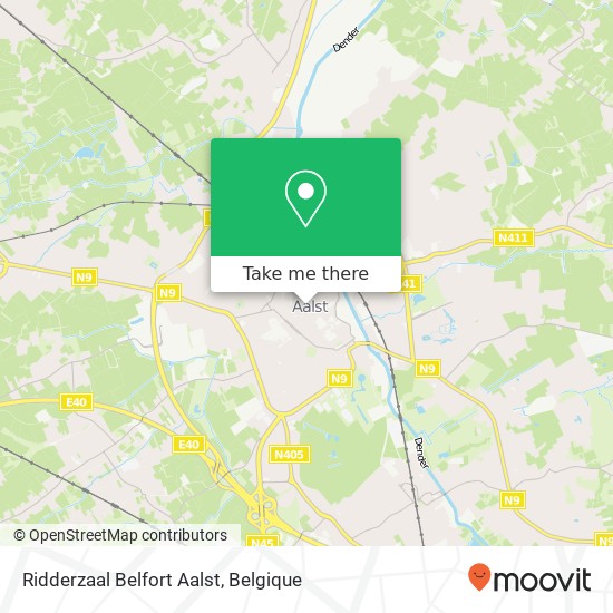 Ridderzaal Belfort Aalst kaart