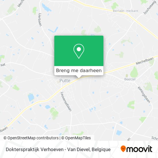 Dokterspraktijk Verhoeven - Van Dievel kaart