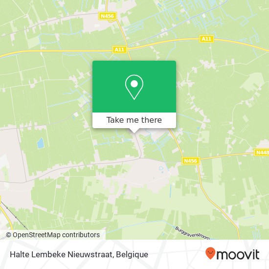 Halte Lembeke Nieuwstraat kaart