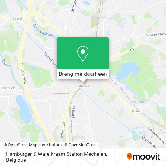 Hamburger & Wafelkraam Station Mechelen kaart