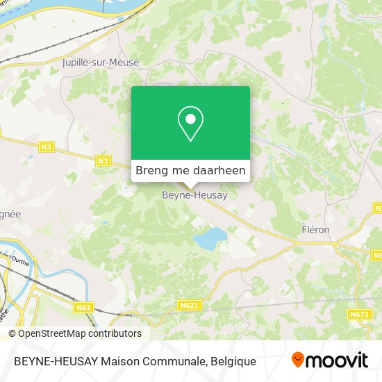 BEYNE-HEUSAY Maison Communale kaart