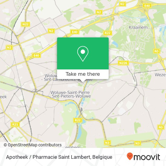 Apotheek / Pharmacie Saint Lambert kaart