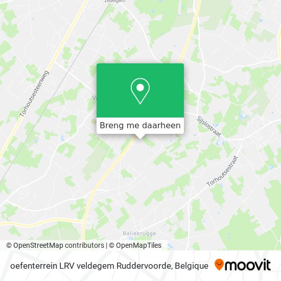 oefenterrein LRV  veldegem Ruddervoorde kaart