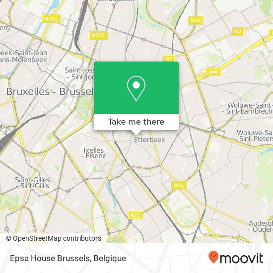 Epsa House Brussels kaart