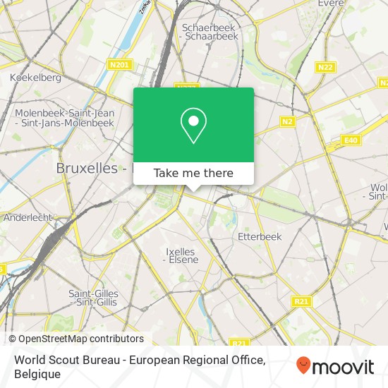 World Scout Bureau - European Regional Office kaart
