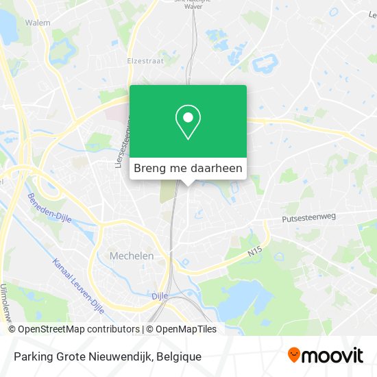 Parking Grote Nieuwendijk kaart