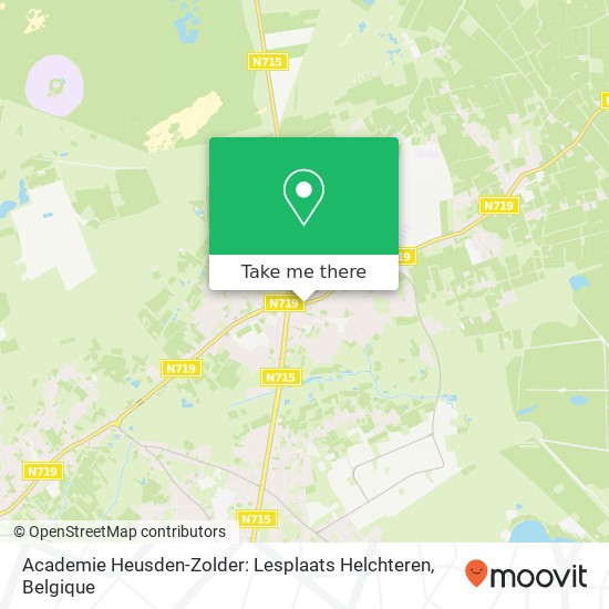 Academie Heusden-Zolder: Lesplaats Helchteren kaart