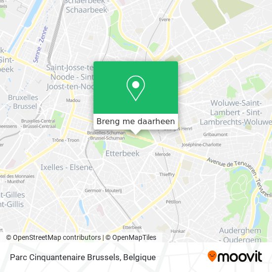 Parc Cinquantenaire Brussels kaart
