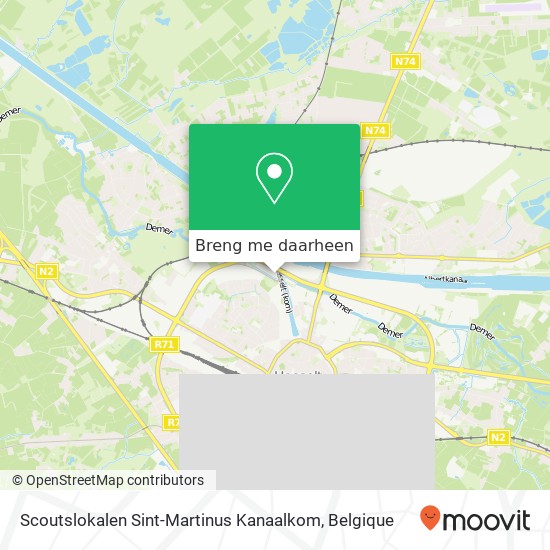 Scoutslokalen Sint-Martinus Kanaalkom kaart