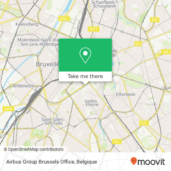 Airbus Group Brussels Office kaart