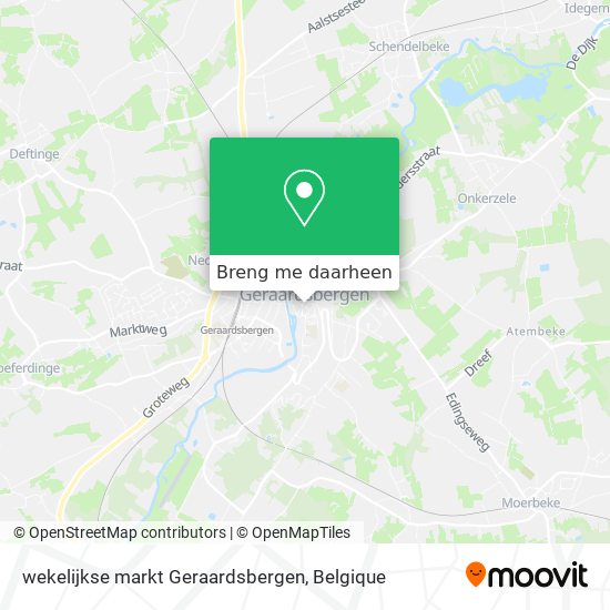 wekelijkse markt Geraardsbergen kaart