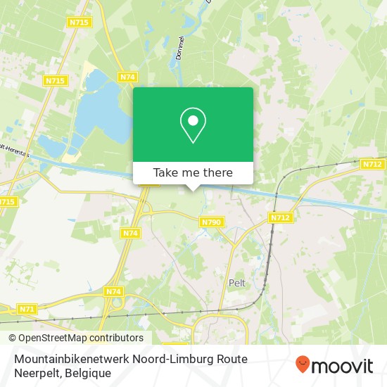 Mountainbikenetwerk Noord-Limburg Route Neerpelt kaart