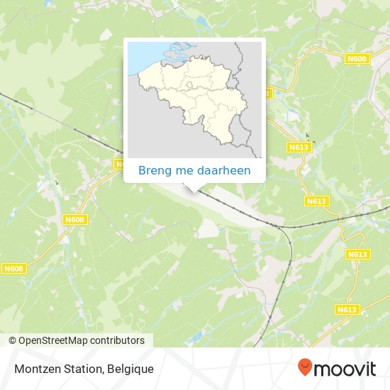 Montzen Station kaart