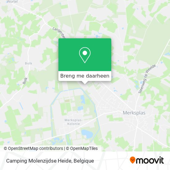 Camping Molenzijdse Heide kaart