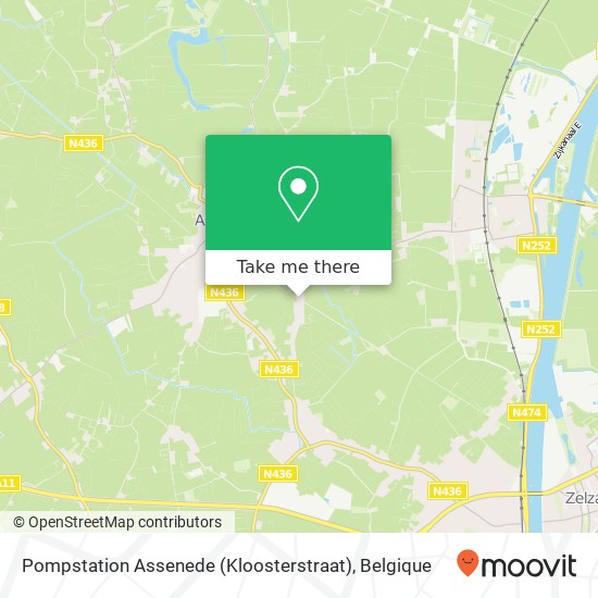 Pompstation Assenede (Kloosterstraat) kaart