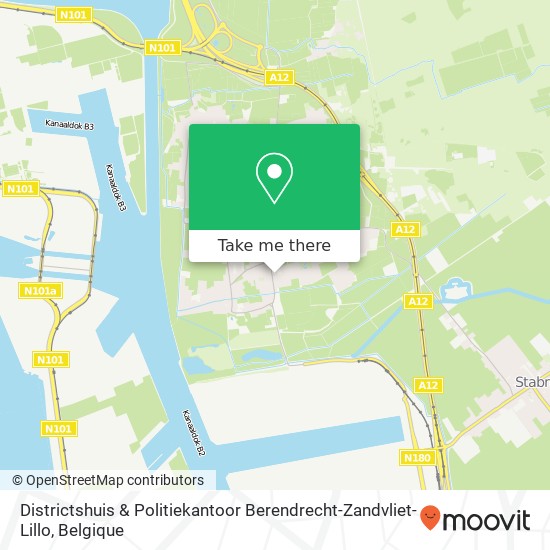 Districtshuis & Politiekantoor Berendrecht-Zandvliet-Lillo kaart