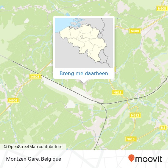 Montzen-Gare kaart