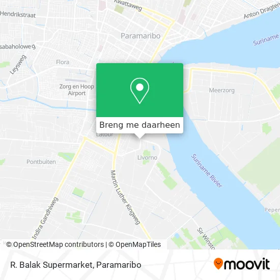 R. Balak Supermarket kaart