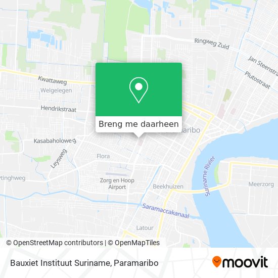 Bauxiet Instituut Suriname kaart