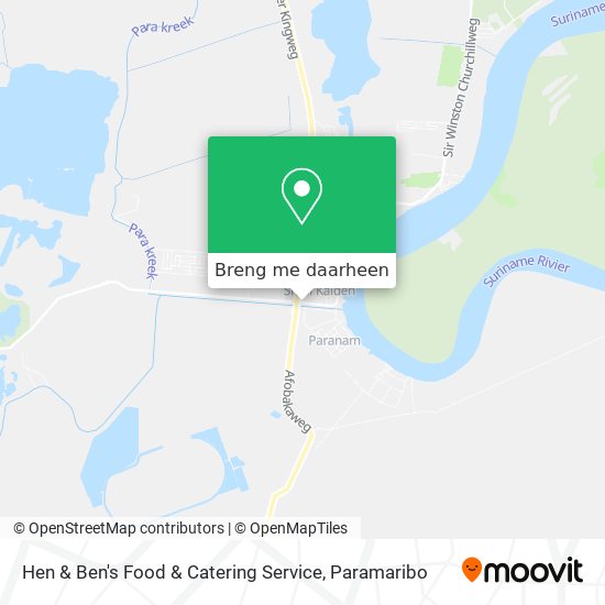 Hen & Ben's Food & Catering Service kaart