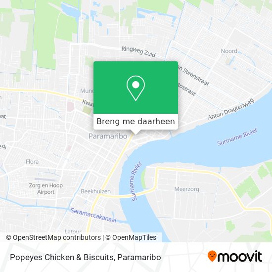 Popeyes Chicken & Biscuits kaart
