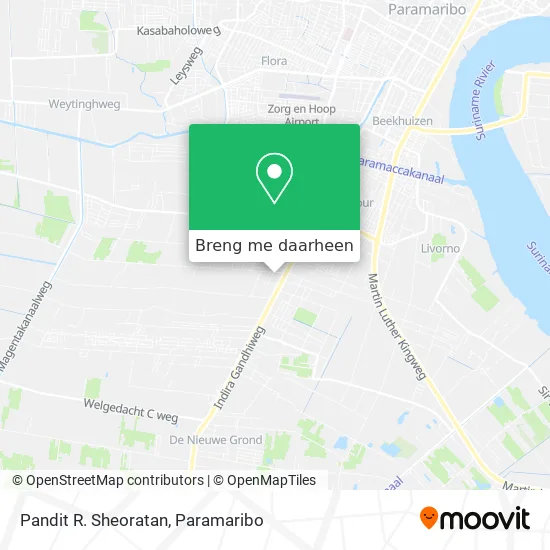 Pandit R. Sheoratan kaart