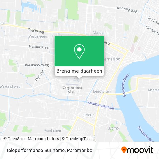 Teleperformance Suriname kaart