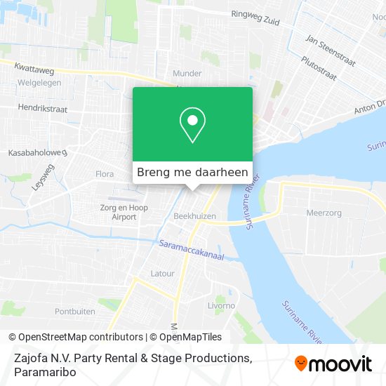 Zajofa N.V. Party Rental & Stage Productions kaart