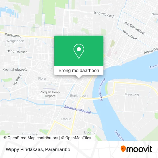 Wippy Pindakaas kaart