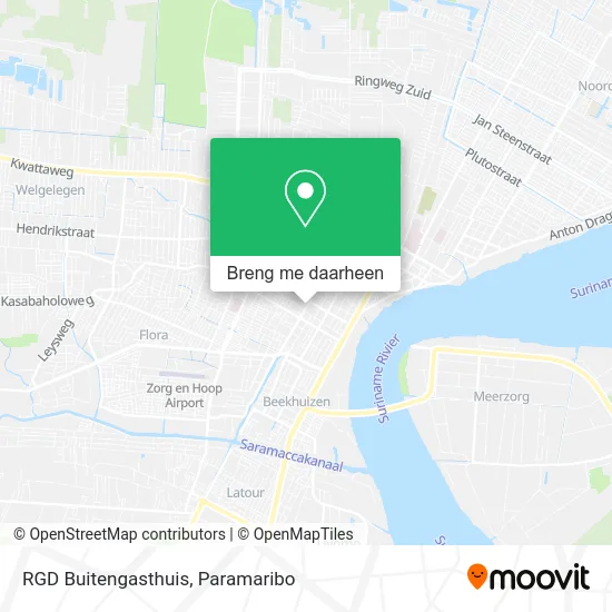 RGD Buitengasthuis kaart