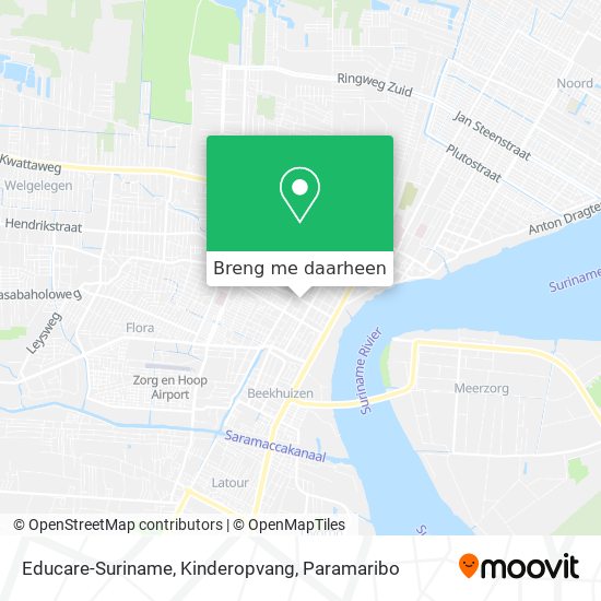 Educare-Suriname, Kinderopvang kaart