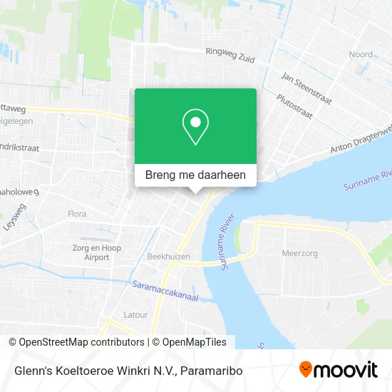 Glenn's Koeltoeroe Winkri N.V. kaart