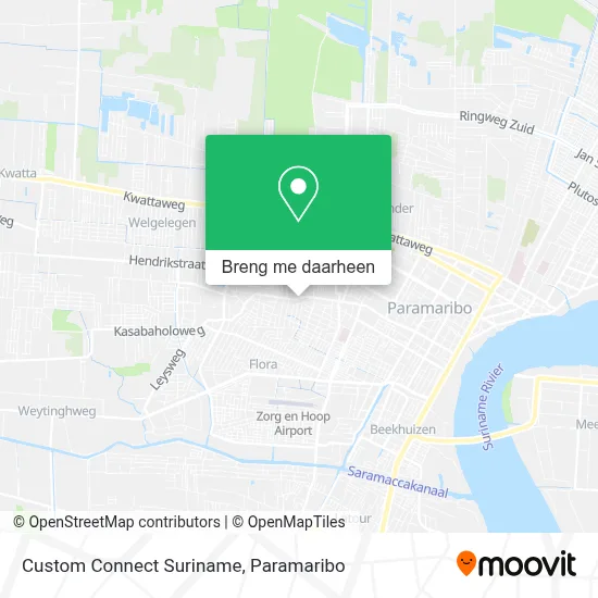 Custom Connect Suriname kaart