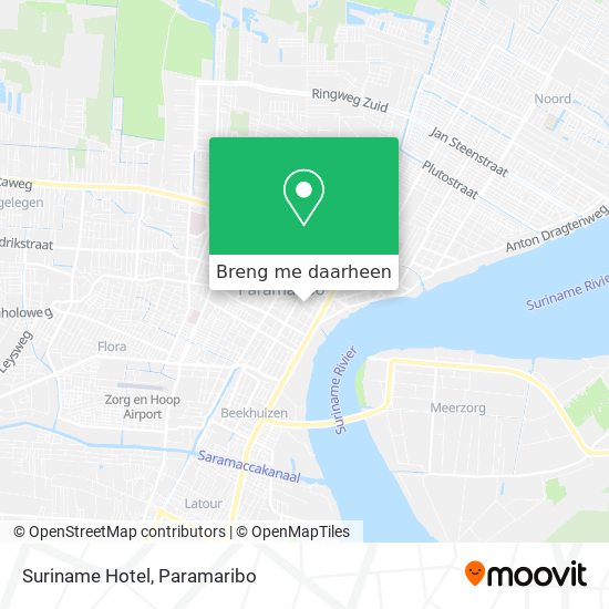 Suriname Hotel kaart