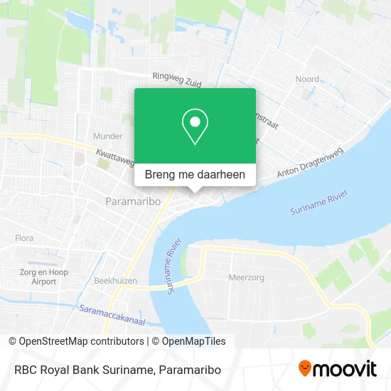 RBC Royal Bank Suriname kaart